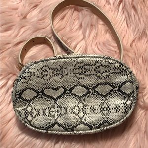 Snake print fanny pack